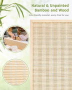 Bamboo Room Divider, 5-Panel Folding Privacy Screen, 6 ft. Tall | 70.9" H x 99" - Image 3