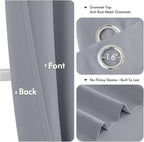 MIULEE Blackout Curtains for Bedroom 2 Panels 40 x 54 Inch Long Silver Grey | - Image 4