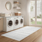 Nakagishi Boho 2x6 Runner Rug Machine Washable Rugs Non Slip Gray | Soft - Image 6