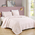 Chezmoi Collection Austin Full/Double Oversized Bedspread Set, 3-Piece Pinsonic by ChezmoiCollection