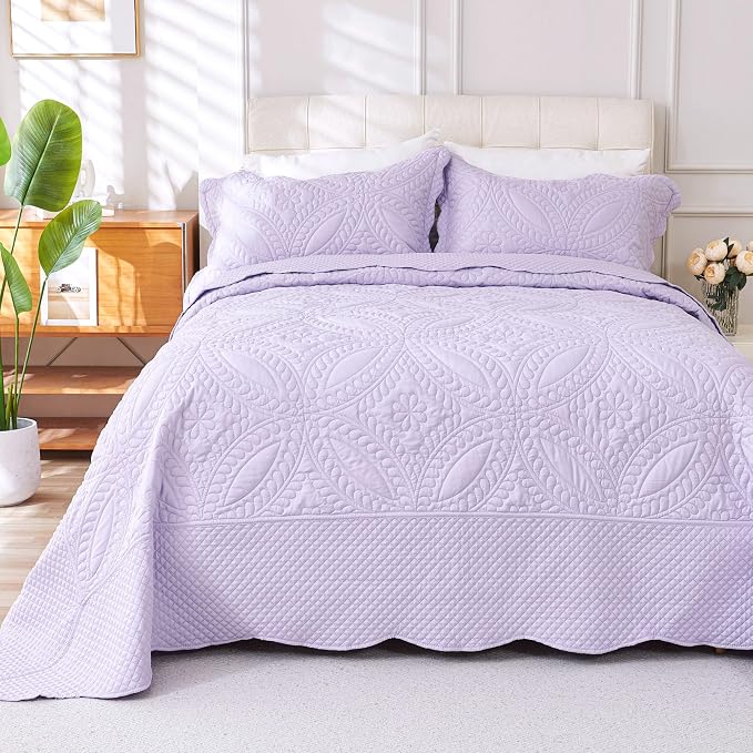 Cmfshape Oversize King Bedspread 128"x120", 3 Piece California King Quilt by cmfshape-quiltset