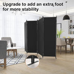 Room Divider, 4 Panel Folding Screen, 88” Portable Separating 3 Feet | - Image 4