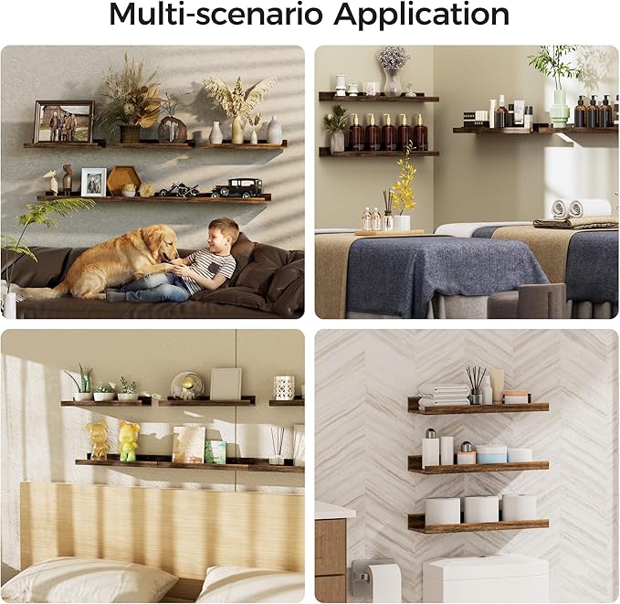 upsimples Floating Shelves for Wall Decor and Storage, Laundry Room Display and - Image 5