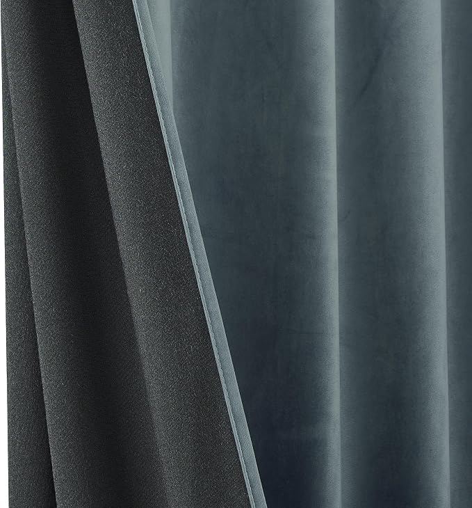RYB HOME Velvet Curtains 90 inches Long - Image 6