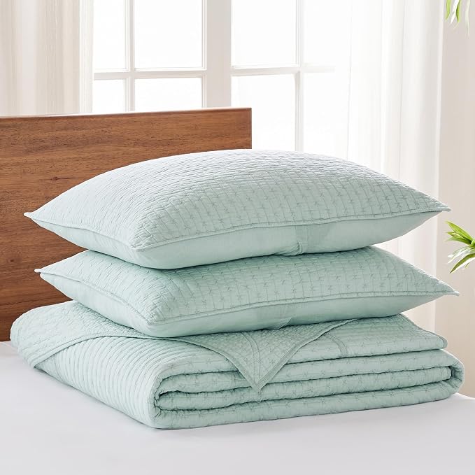 Levtex Home Cross Stitch Reversible Twin Bedspread Set - Image 3