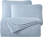Chezmoi Collection Austin King Oversized Bedspread Set, 3-Piece Pinsonic - Image 9
