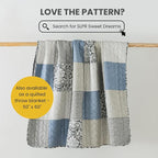 SLPR - Sweet Dreams Blue Patchwork Cotton Quilt Set, Twin - Image 8
