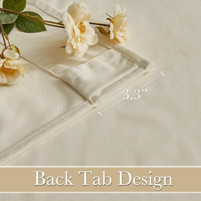 RYB HOME Velvet Curtains 108 inches Long, Extra Long High Ceiling Curtains | - Image 5