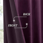 RYB HOME Velvet Room Darkening Curtains - Image 4