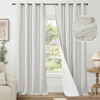 95 Inch Long Light Grey Blackout Curtains by Lajode