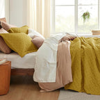Bedsure Quilts Queen Size, Lightweight Comforter, Mustard Yellow Bedspread | - Image 4