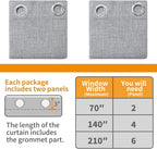 YoungsTex Grey Linen Blackout Curtains - Image 8