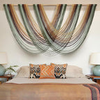 Macrame Wall Hanging Large Boho Wall Decor Yarn Wall Art Tapestry 57"W*31"L | - Image 2