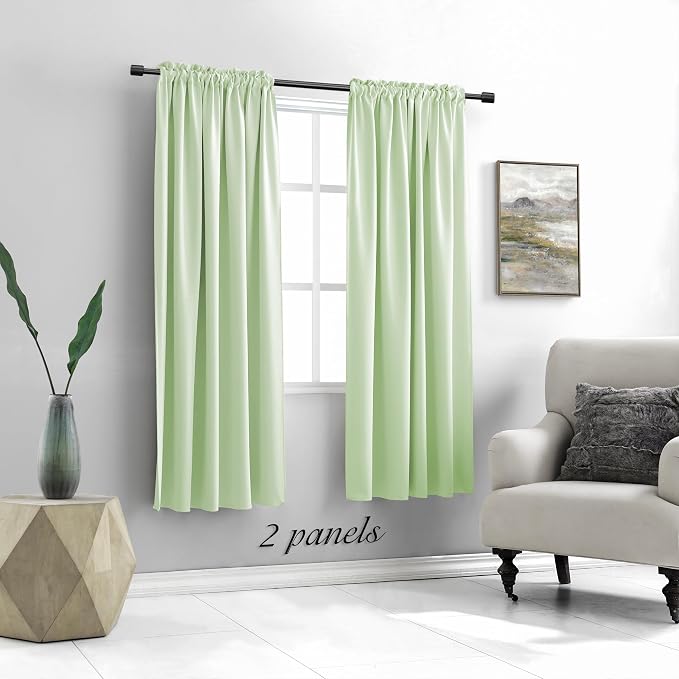 Light Green Curtains Light Filtering - Image 2
