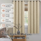 Linen Blackout Curtains 63 Inch Long - Image 2