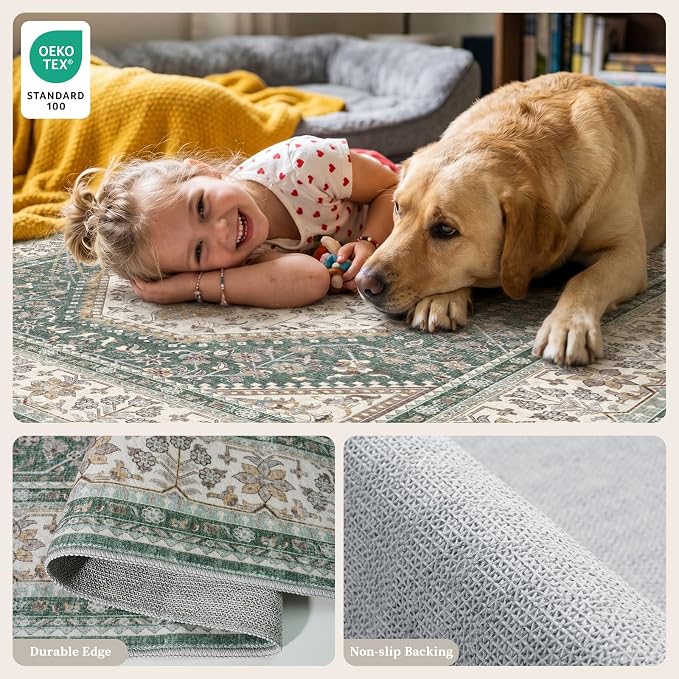 3x20 Washable Hallway Runner Rug - Image 4