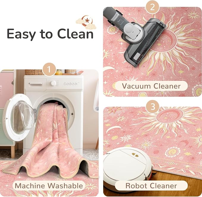Vacuum-Friendly, 5x7 Washable Area Rug - Image 6