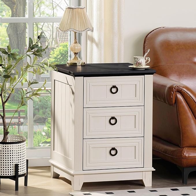 Joaxswe Farmhouse Nightstand Set 2 - Image 9