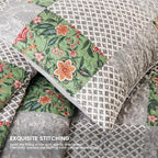 Quilt Set King Size Floral Patchwork Quilted, Soft Comforter Set Bedding Sets - Image 6