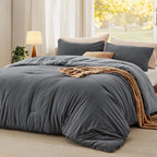 Bedsure King Comforter Set, Dark Gray Soft Prewashed Bedding by Unknown