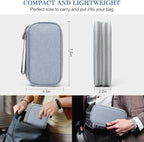 FYY Electronic Organizer, Travel Tech Pouch Bag, Cable Organizer Light Grey | - Image 2