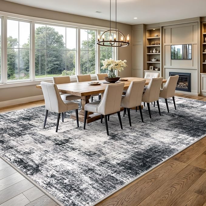 Abstract Area Rugs 9x12 Ft Washable Large Rugs - Image 3