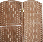 HOMCOM Room Divider 6-Panel, 6FT-Tall Folding Privacy Screen, Natural | - Image 6