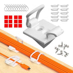 10-Pack Adjustable Elastic Adhesive Cable Clips, Wire Management Holder by CableGenie