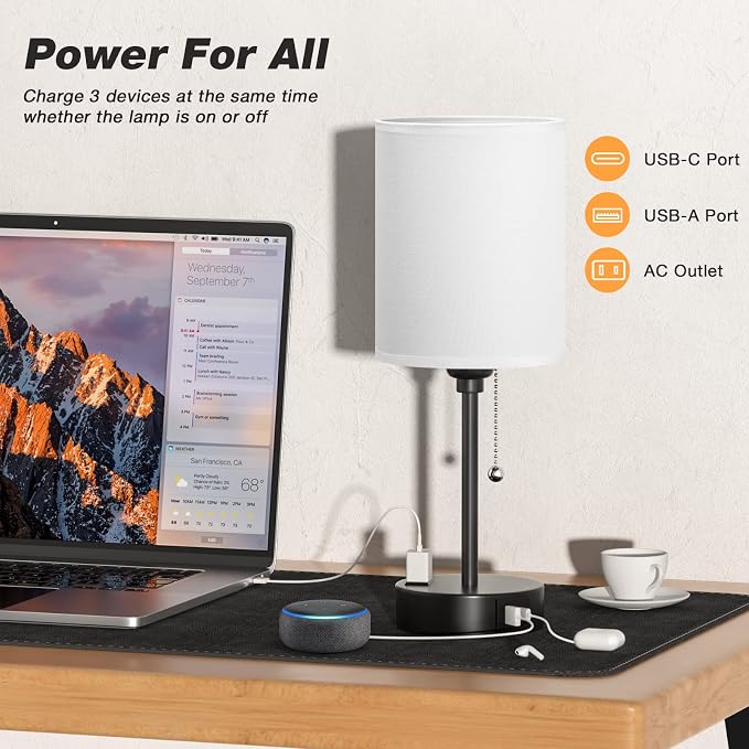 Dicoool Bedside Table Lamp for Bedroom - Image 4