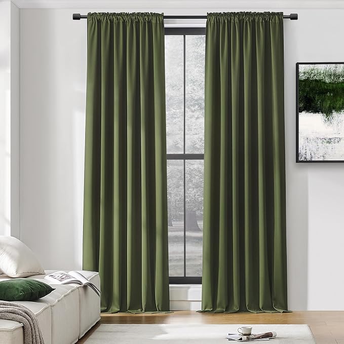 108 inch Extra Length Blackout Curtains by DONREN