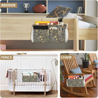 Gold Floral Gray Bedside Caddies Bedside Caddy Storage Bag - Image 8