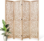 Leaf-Carved Room Divider Privacy Screen by Svimi