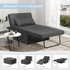 Sofa Bed, Convertible Chair 4 in 1 Multi-Function Modern Folding Ottoman Guest - Image 4
