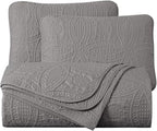 Chezmoi Collection Austin 3-piece Oversized Bedspread Coverlet Set - Image 9