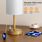 Gold Nightstand Bedroom Lamp - Image 3