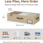 StorageWorks 5 Inch Low Profile Under Bed Storage Containers - Image 2