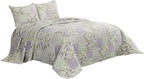 Chezmoi Collection Daisy 3-Piece Printed Patchwork Quilt Set - Image 8