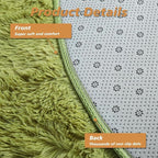 Grass Green Round Shag Area Rug - Image 2