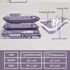 Mybedsoul Boho Quilt King Size, Patchwork Reversible Bedding Set, 3 Pieces - Image 5