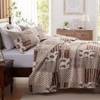 Quilt Set King Size 3 Piece Bedspread Coverlet Lightweight Comforter Microfiber - Image 3