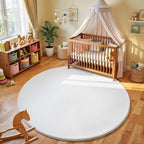 White Round Area Rugs 4ft Circle Rugs - Image 2