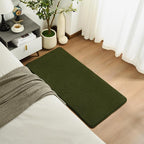 Modern Washable Runner Rugs, 2x4 Olive Green Bedroom Runner Rug | Small Area - Image 6