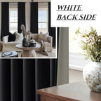 QJmydeco Black Curtains for Bedroom 90 Inch Long 2 Panels Set - Image 6