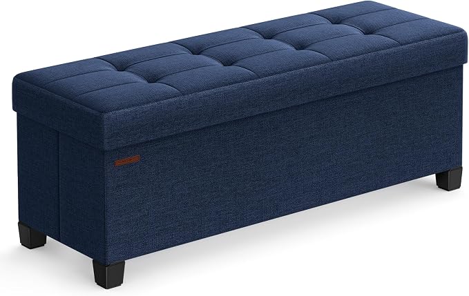 SONGMICS Storage Ottoman Bench, Foldable Foot Rest by Unknown