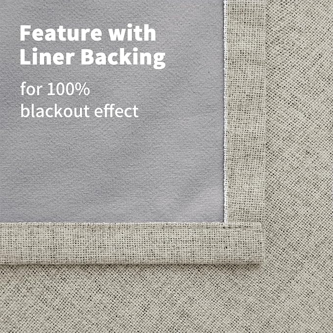 YoungsTex Linen 100% Blackout Curtains - Image 7