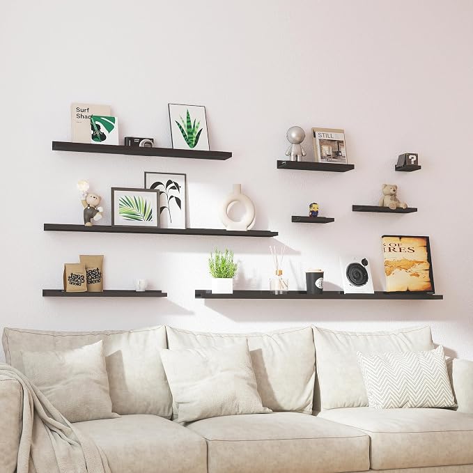 Black Floating Shelves for Wall Decor, 30 in Shelf - Image 7