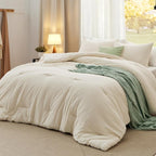 Bedsure Oversized Queen Comforter Set, Cream Soft Prewashed Bedding by Unknown