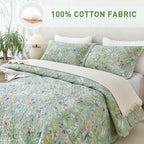 Lady Ann 100% Cotton Floral Cal King Quilt Set - Image 3