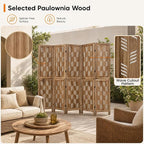 GIANTEX 6 Panel Folding Room Divider, Wood Privacy Screen - Image 6