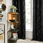 Deconovo Curtains for Living Room, Pattern Blackout Curtains 72 Inches Long | - Image 3